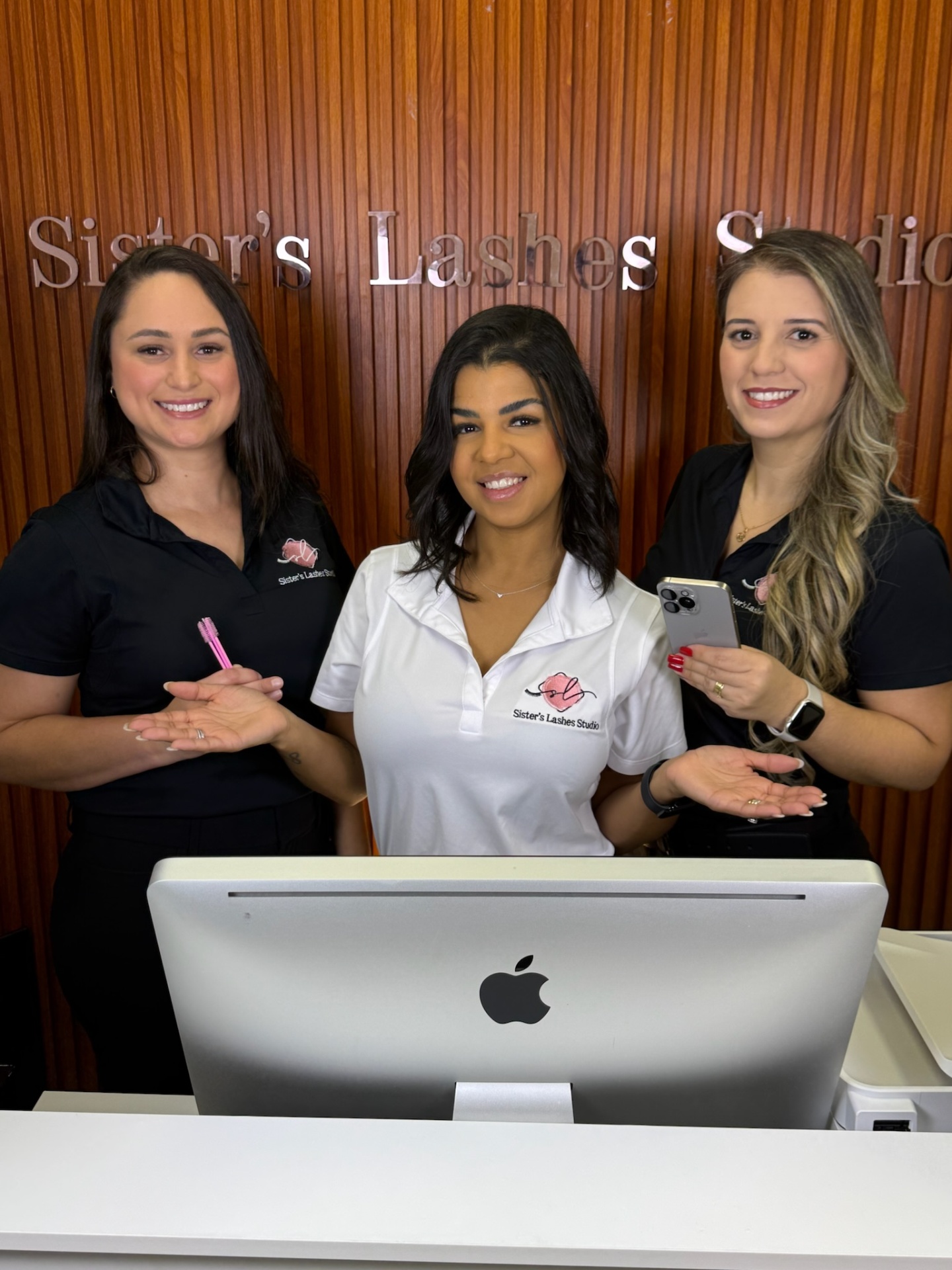 Sister's Lashes Studio team welcoming clients