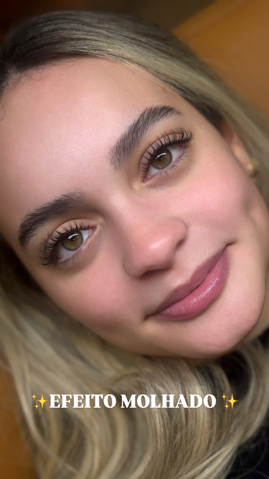 Sister's Lashes Studio client — Wet Lash Effect