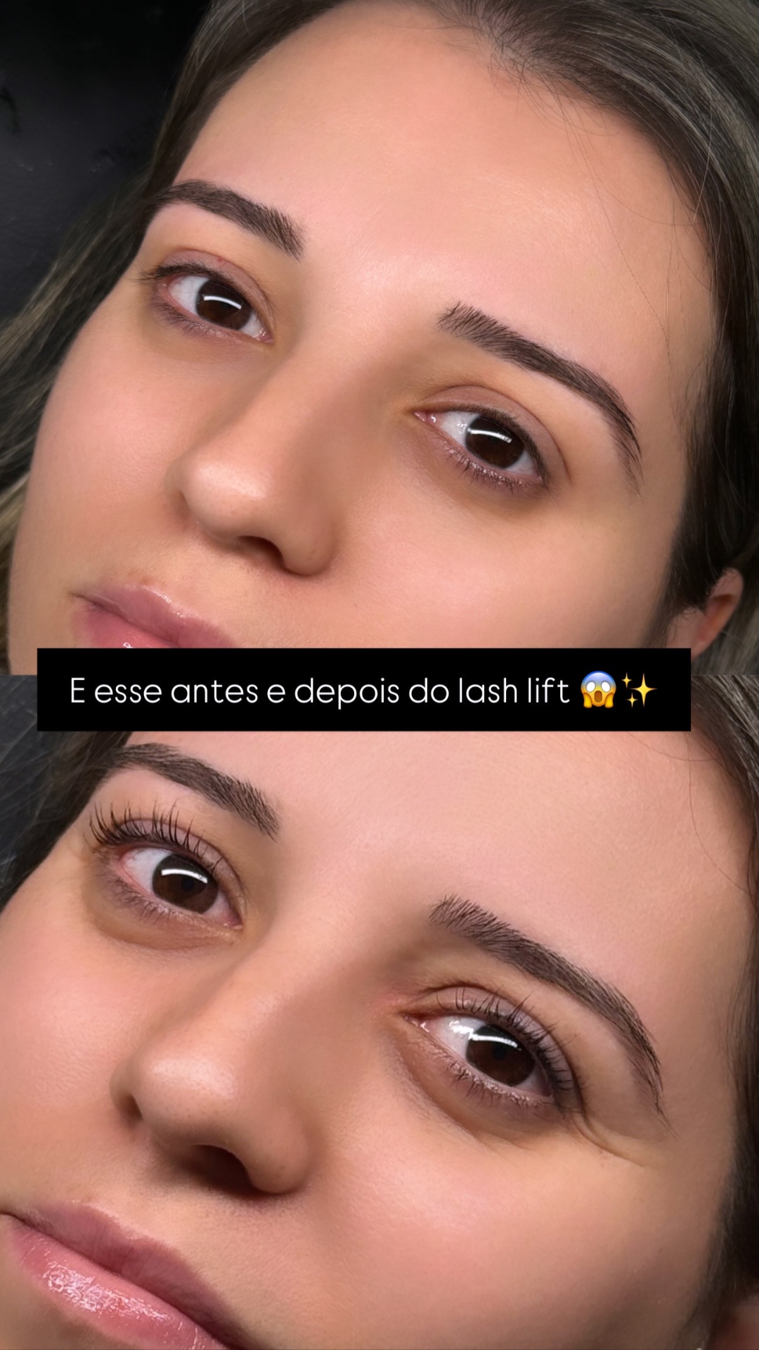 Lash Lift — before and after by Sisters Lashes Studio
