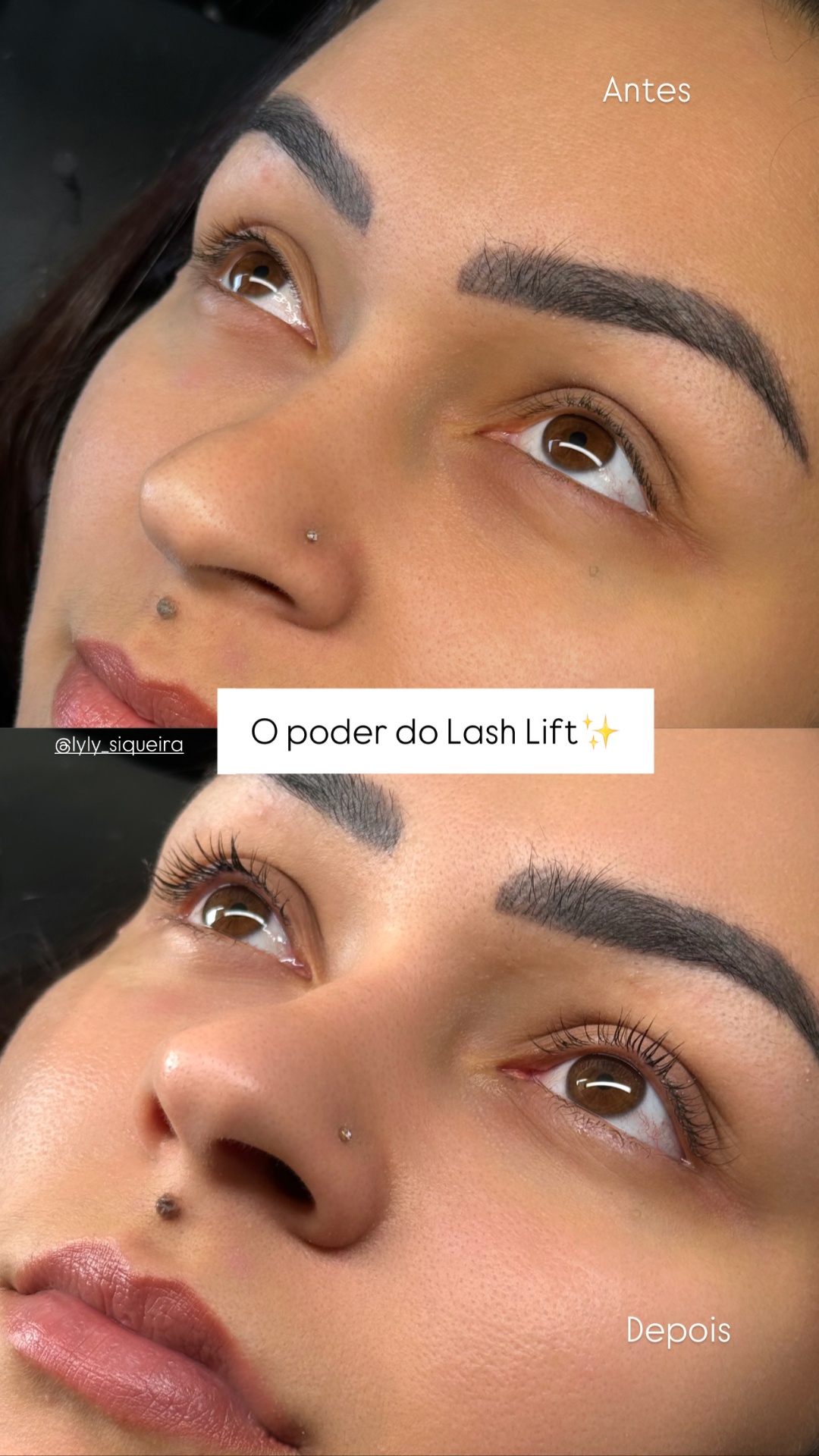 Lash Lift — before and after by Sisters Lashes Studio
