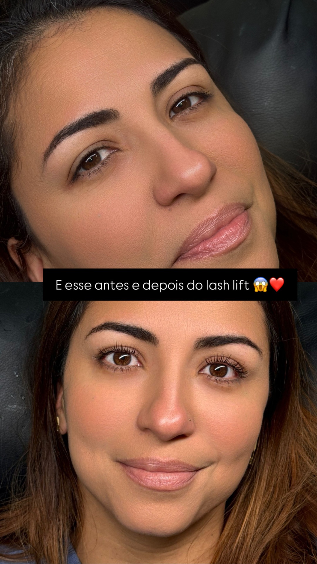Lash Lift — before and after by Sisters Lashes Studio